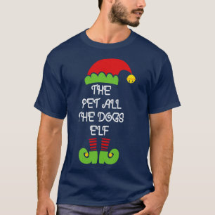 The Pet All The Dogs Elf Funny Matching Family Elf T-Shirt