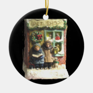 THE PET SHOP CHRISTMAS ORNAMENT" CERAMIC ORNAMENT