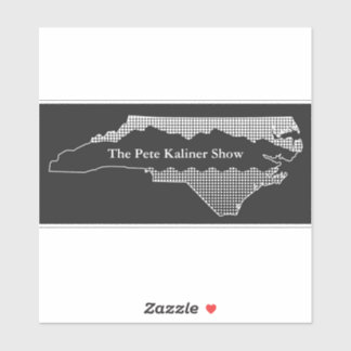 The Pete Kaliner Show state logo sticker - black