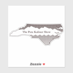 The Pete Kaliner Show state logo sticker - white