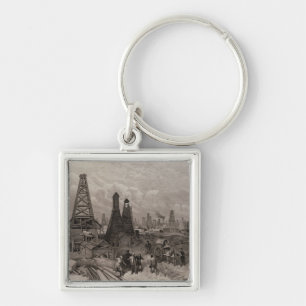 The Petroleum Oil Wells at Baku on the Caspian Key Ring