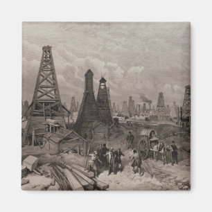 The Petroleum Oil Wells at Baku on the Caspian Magnet