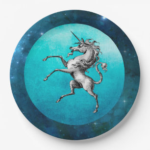 The Pewter Unicorn Paper Plate