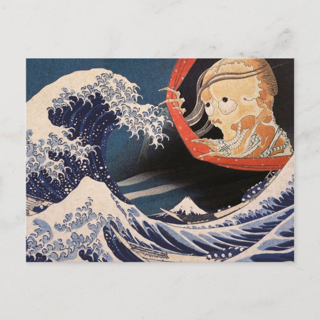 The Phantom at The Great Wave Postcard (Front)