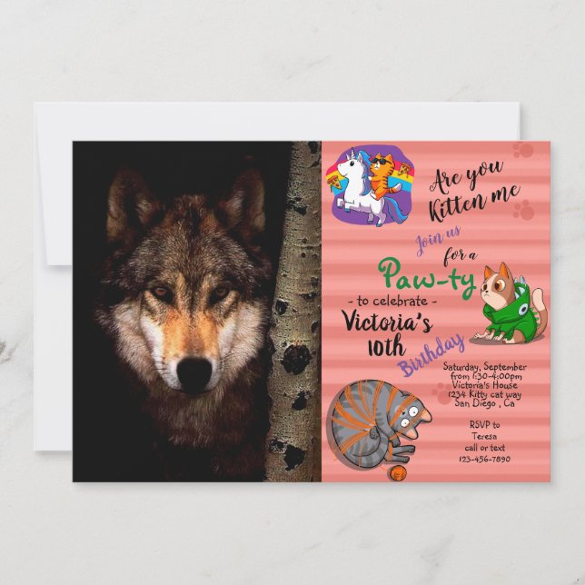 The Phantom Wolf Invitation (Front)