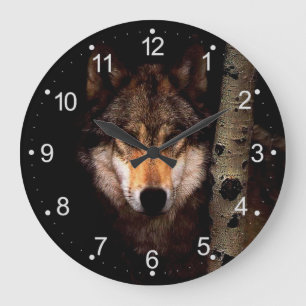 The Phantom Wolf Large Clock