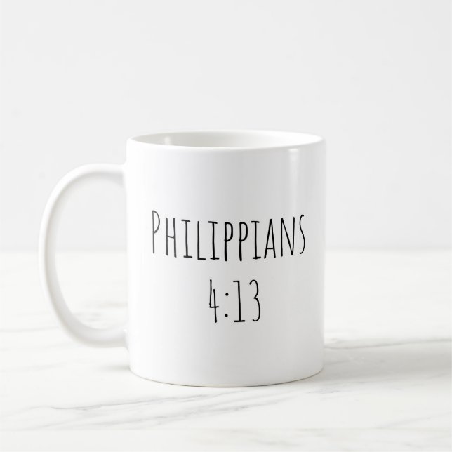 The Philippians 4:13 Mug (Left)