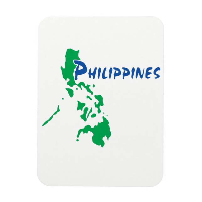 The Philippines - a Stylised map Magnet (Vertical)