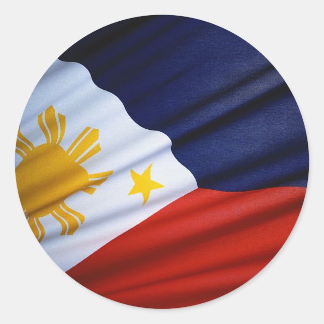 The philippines classic round sticker (Front)