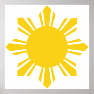 the Philippines   cropped sun, Philippines Poster
