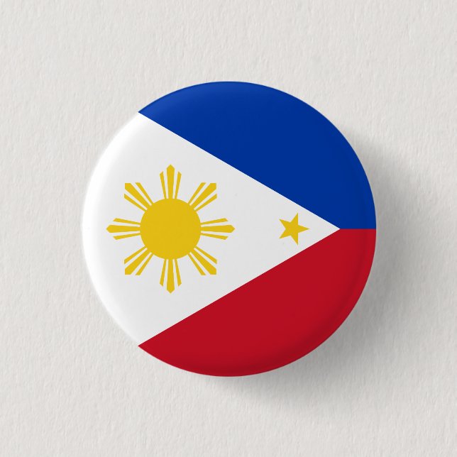 The Philippines Flag 3 Cm Round Badge (Front)