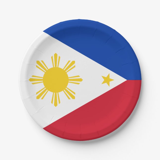 The Philippines Flag Paper Plate (Front)
