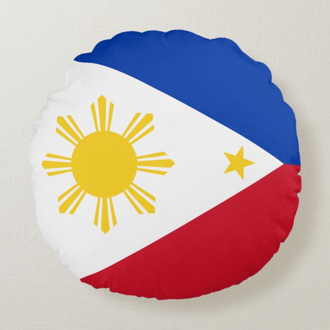 The Philippines Flag Round Cushion (Front)