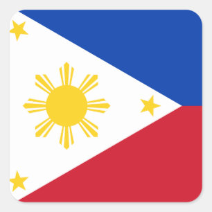 The Philippines Flag Square Sticker