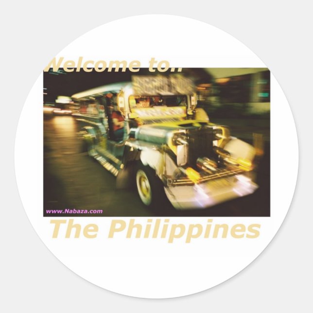 The Philippines Souvenir and Novelty Store Classic Round Sticker (Front)