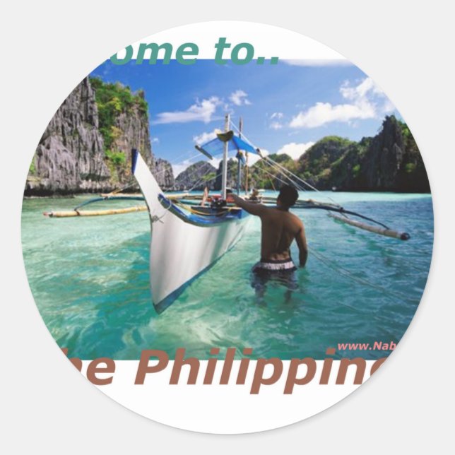 The Philippines Souvenir and Novelty Store Classic Round Sticker (Front)