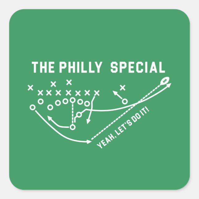 The Philly Special - Yeah let's do It Square Sticker (Front)