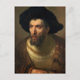 The Philosopher  Rembrandt baroque portrait art Postcard