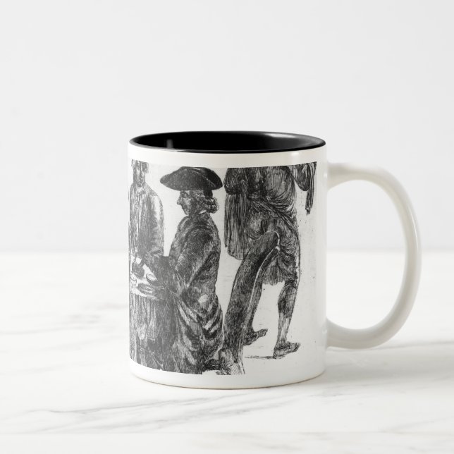 The Philosophers at Supper, c.1750 Two-Tone Coffee Mug (Right)