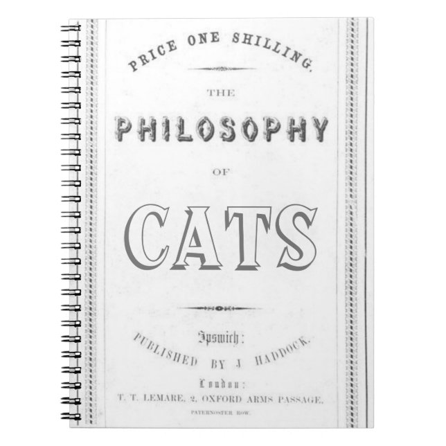 The Philosophy of Cats Notebook (Front)