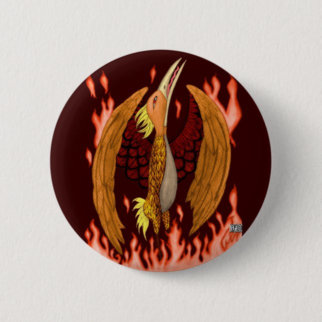 The Phoenix 6 Cm Round Badge (Front)