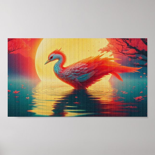 The Phoenix Recharging in Moonlight Poster (Front)