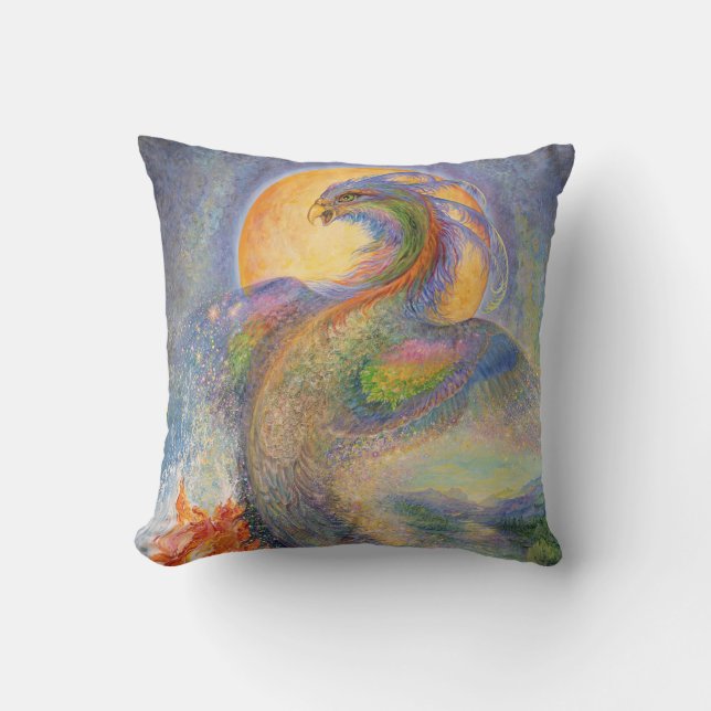 "The Phoenix" Throw Pillow (Front)