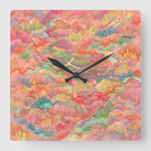 The Phoenix's Flight Square Wall Clock