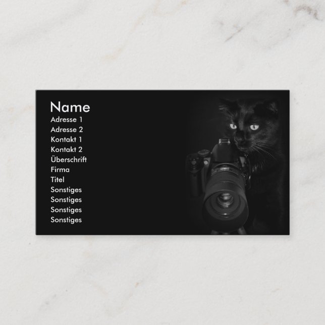 The photographer - business card (Front)