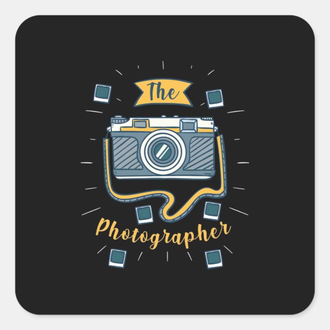 The Photographer Square Sticker (Front)