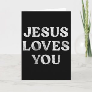 The Phrase Jesus Loves You On A Premium Tri-blend Card