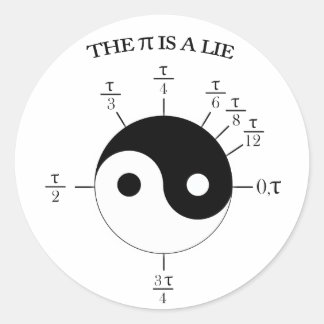 The Pi is a Lie! Classic Round Sticker