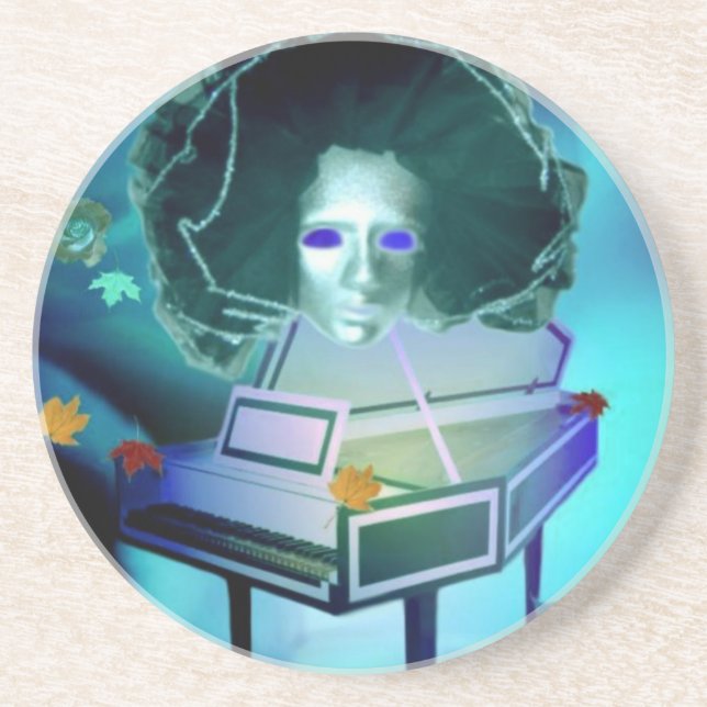 The Pianist Meringue Coaster (Front)