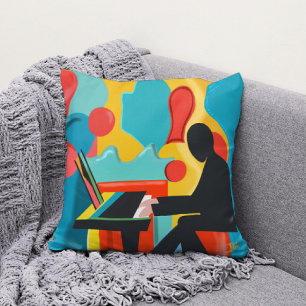 The Pianist - Original Oil Painting Cushion
