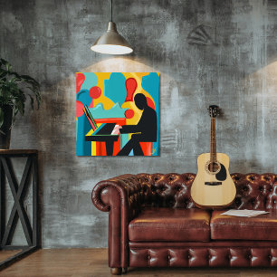 The Pianist - Original Oil Painting Photo Print