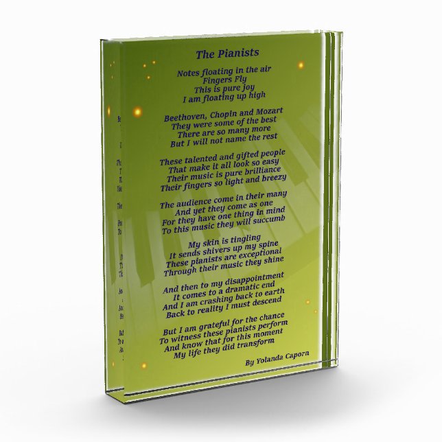 The Pianists Acrylic Block (Left)