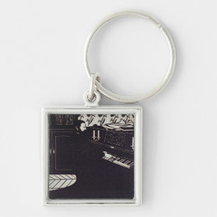 The Piano, 1914 (woodcut) Key Ring