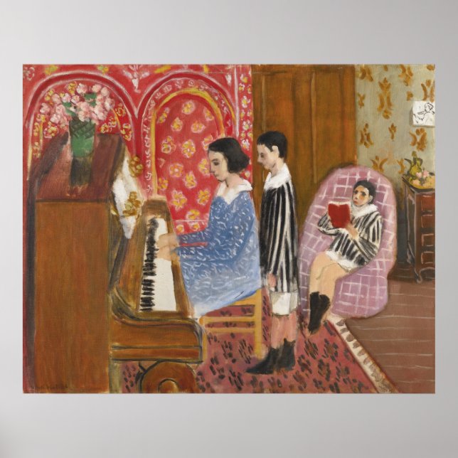 The Piano Lesson by Matisse Poster (Front)