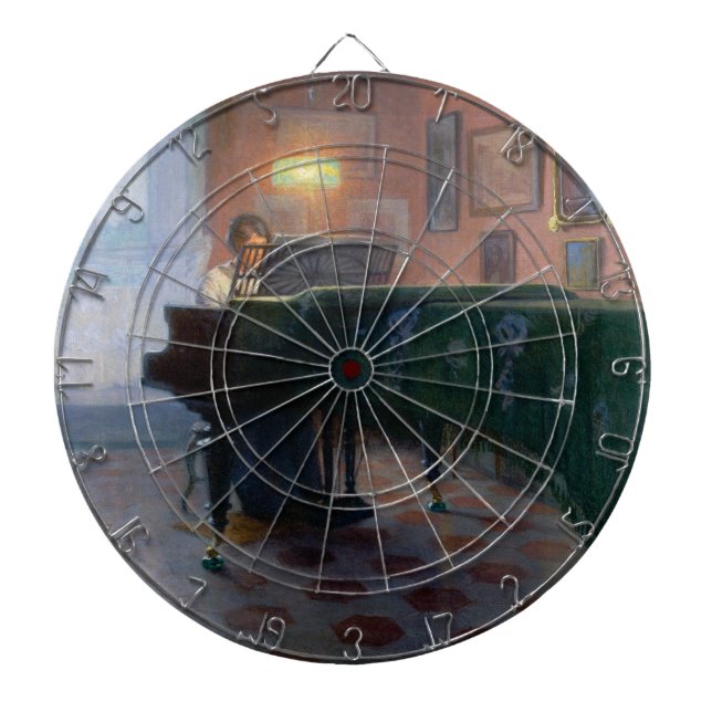 The Piano Player (Pianist) (Female Musician) Dartboard (Front)