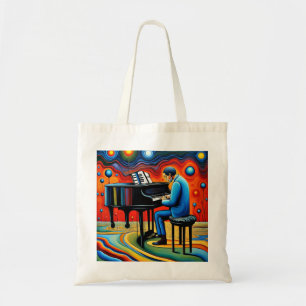 The Piano Player Tote Bag