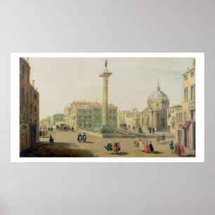 The Piazza Colonna, Rome Poster