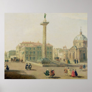 The Piazza Colonna, Rome Poster