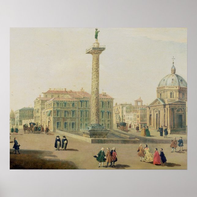 The Piazza Colonna, Rome Poster (Front)