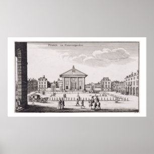 The Piazza in Covent Garden, 1647 (engraving) Poster