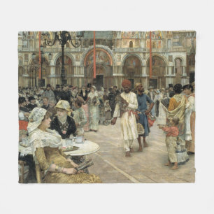 The Piazza of Saint Mark's, Venice, 1883 by Willia Fleece Blanket