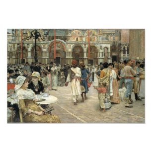 The Piazza of Saint Mark's, Venice, 1883 by Willia Photo Print