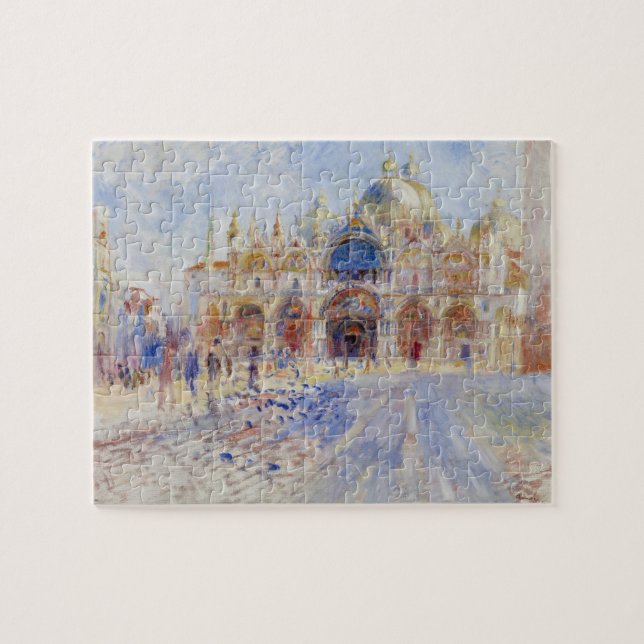 The Piazza San Marco, Venice, 1881 (oil on canvas) Jigsaw Puzzle (Horizontal)