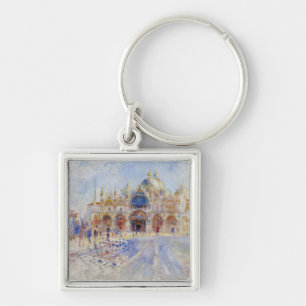 The Piazza San Marco, Venice, 1881 (oil on canvas) Key Ring
