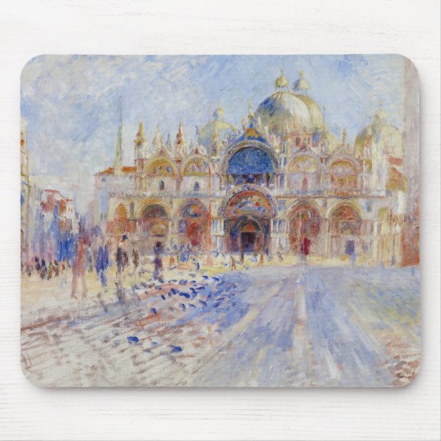 The Piazza San Marco, Venice, 1881 (oil on canvas) Mouse Pad (Front)