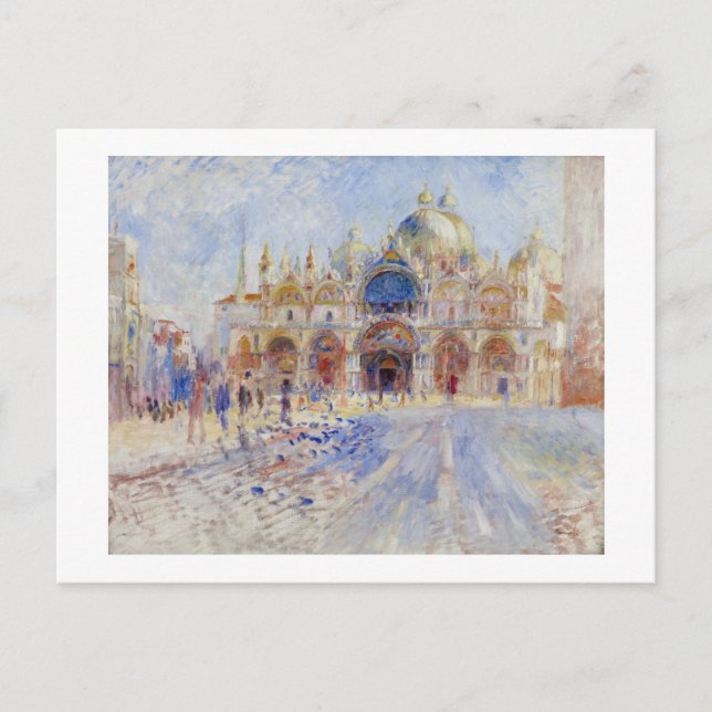 The Piazza San Marco, Venice, 1881 (oil on canvas) Postcard (Front)